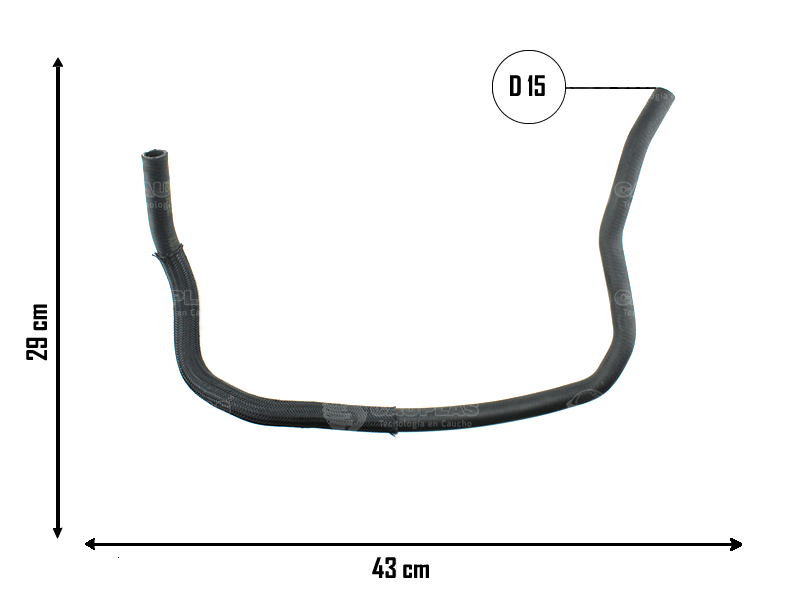 CAUPLAS MANGUERA VASO DE EXPANSION VW GOL IV/V SAVEIRO IV/V OEM:5U0121109C =YACO 3680