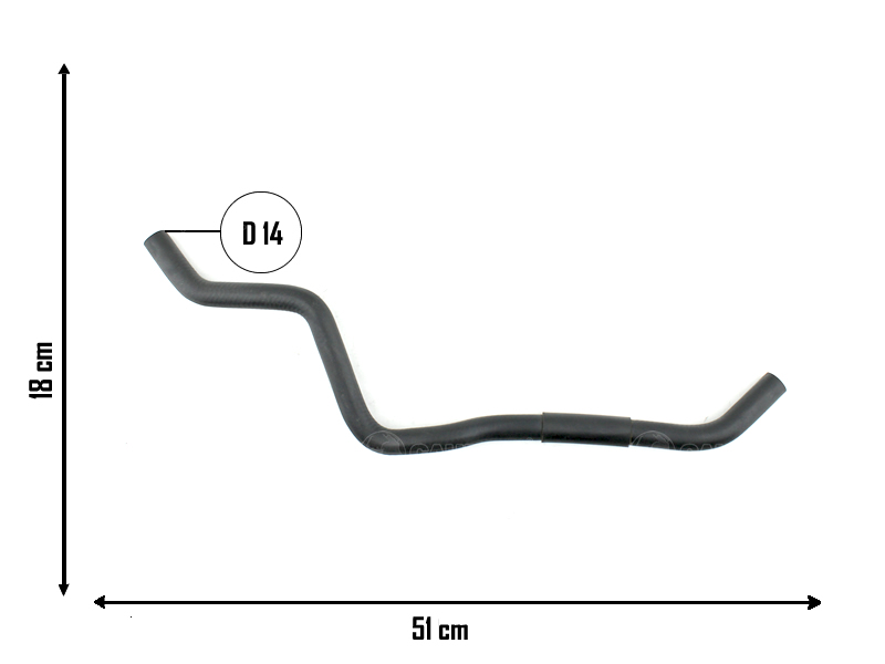 CAUPLAS MANGUERA VASO EXPANSION INF VW FOX SURAN OEM:6Q0121109AE =YACO 3678