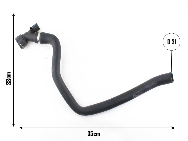 CAUPLAS MANGUERA RADIADOR INFERIOR VW FOX SURAN OEM:6Q0122051BL =YACO 3974