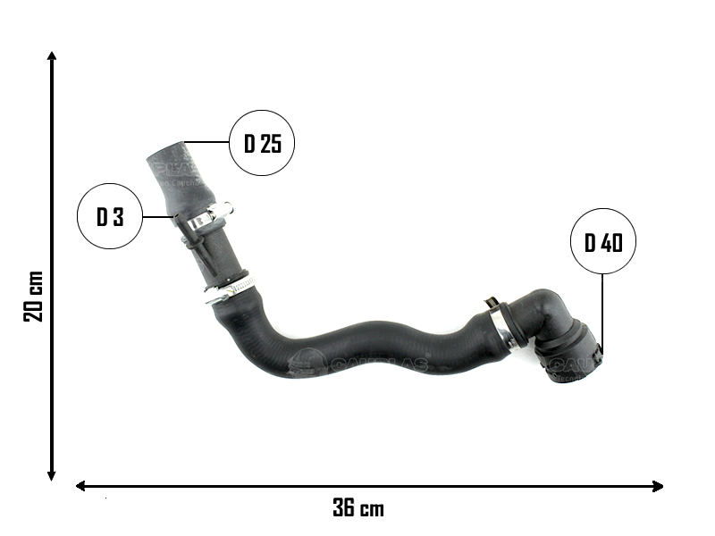 CAUPLAS MANGUERA RADIADOR SUPERIOR VW FOX SURAN OEM:6Q0122101AK
