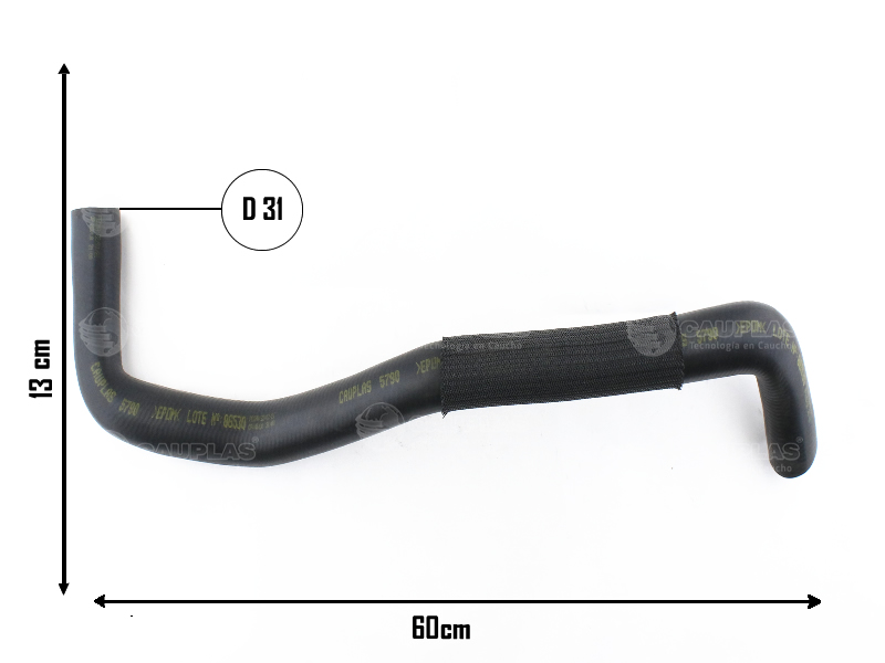 CAUPLAS MANGUERA RADIADOR INFERIOR VW CADDY POLO CLASSIC OEM:6KE121051C