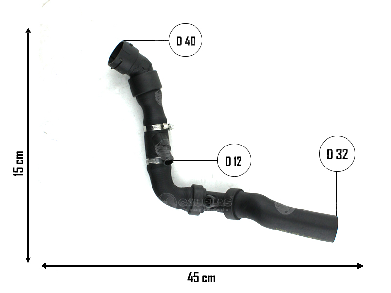 CAUPLAS MANGUERA RADIADOR SUPERIOR VW BORA GOLF IV OEM:1J0122101CC =YACO 4158