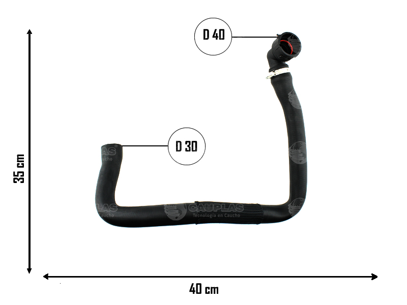 CAUPLAS MANGUERA RADIADOR INFERIOR VW BORA GOLF IV  =YACO 4084/4526
