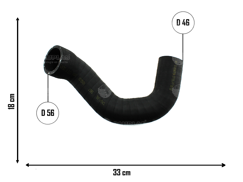 CAUPLAS MANGUERA INTERCOOLER SALIDA VW AMAROK  =YACO 4119