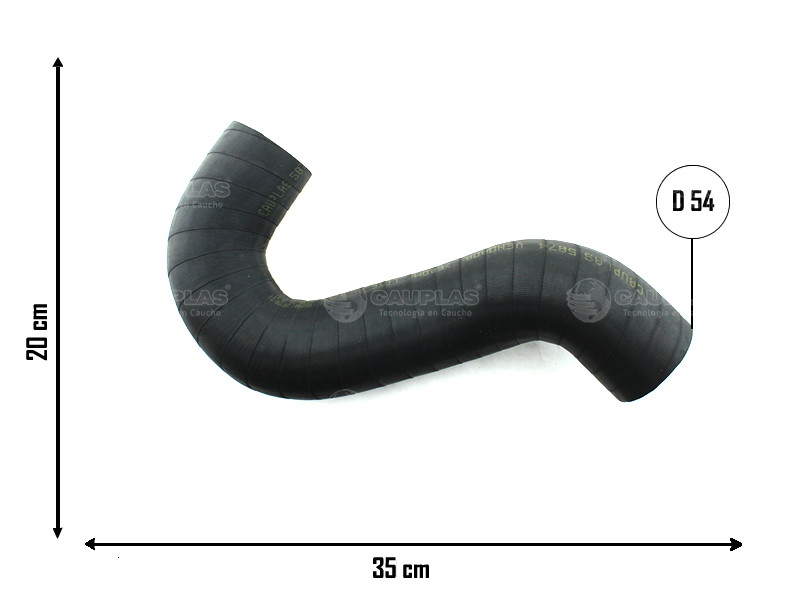 CAUPLAS MANGUERA INTERCOOLER SALIDA VW AMAROK OEM:2H0145980A =YACO 4168