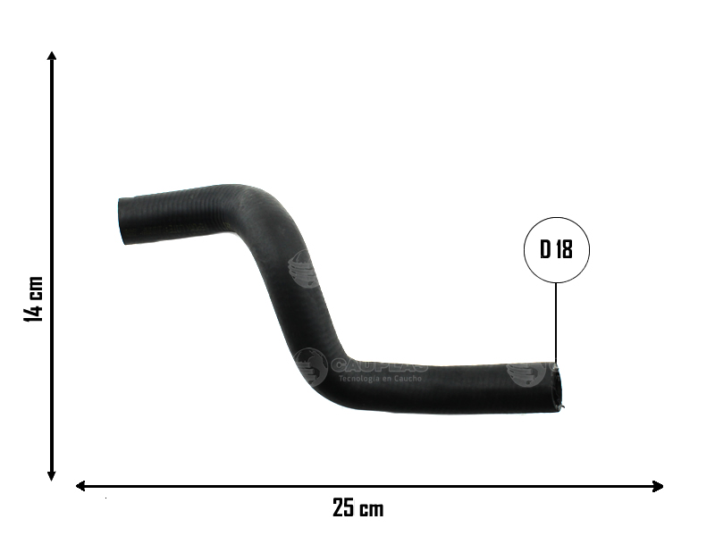 CAUPLAS MANGUERA PASO DE AGUA VW AMAROK OEM:2H0121109F =YACO 4088