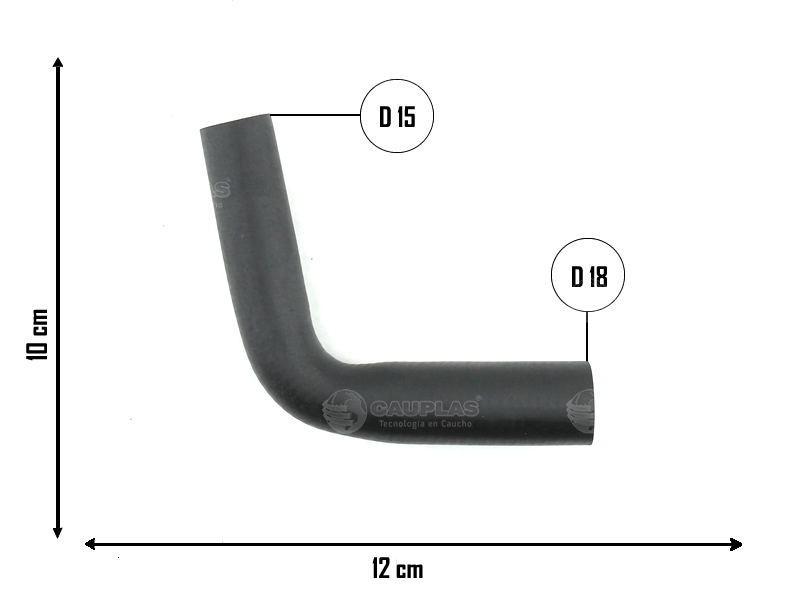 CAUPLAS MANGUERA PASO DE AGUA VW AMAROK OEM:2H0122096M =YACO 4091