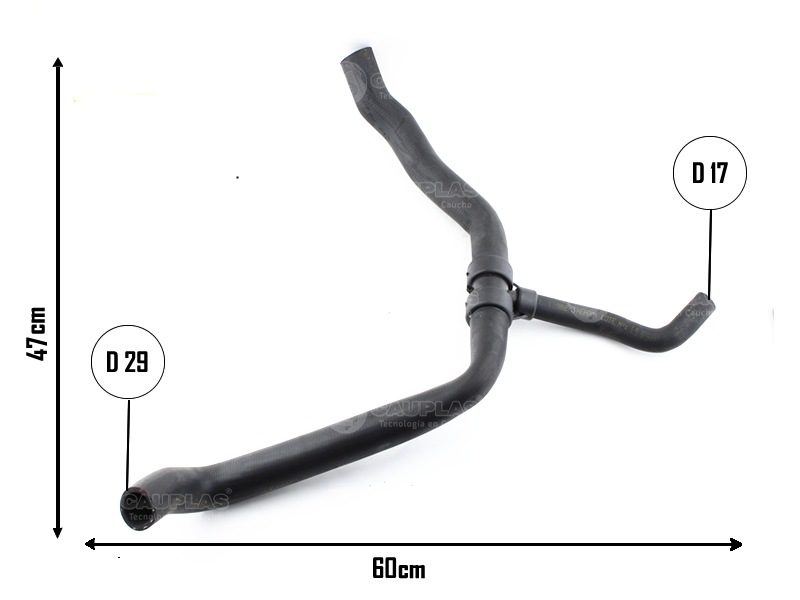 CAUPLAS MANGUERA RADIADOR INFERIOR VW GOL IV OEM:5X0121051B =YACO 4449