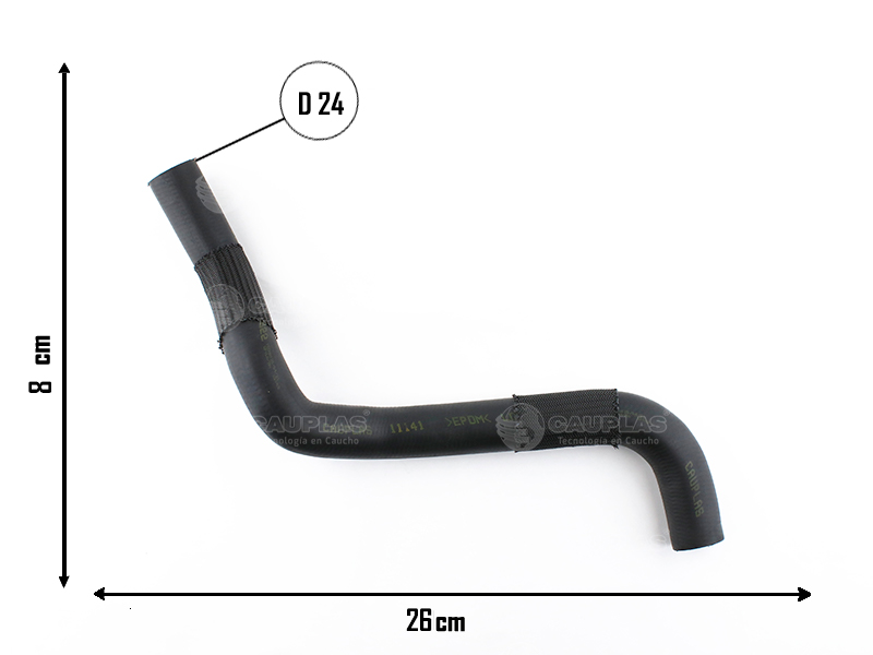 CAUPLAS MANGUERA RADIADOR INFERIOR VW FOX OEM:5U0122051D YACO= 4188