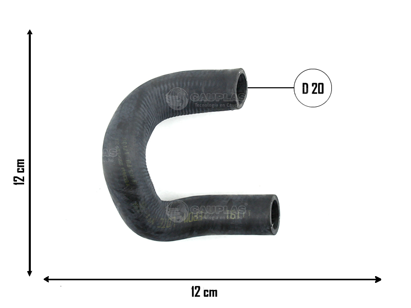 CAUPLAS MANGUERA CALEFACTOR ENTRADA VW FOX OEM:6QE121073 =YACO 3484