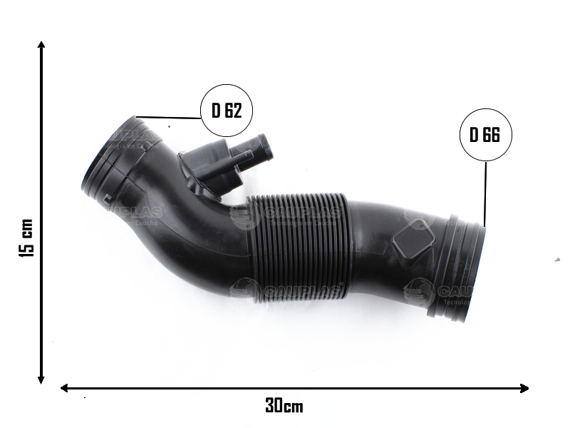 CAUPLAS MANGUERA CIRCULACION DE AIRE VW BORA GOLF V OEM:1J0129684CK  1J0129684AD