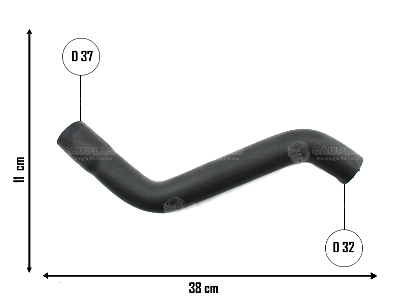 CAUPLAS MANGUERA RADIADOR INFERIOR CHEVROLET CORSA  =YACO 1986