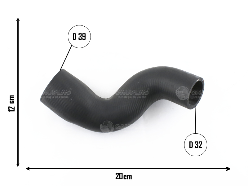 CAUPLAS MANGUERA RADIADOR SUPERIOR CHEVROLET CORSA =YACO 1980