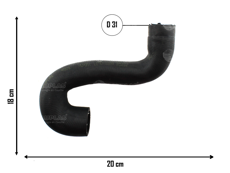 CAUPLAS MANGUERA RADIADOR SUPERIOR CORSA OEM:90412741 =YACO 1982