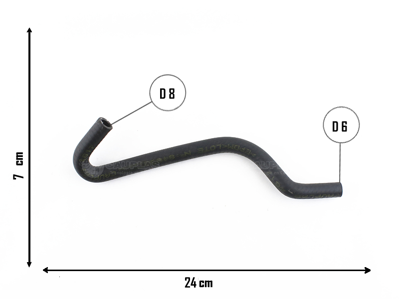 CAUPLAS MANGUERA VASO DE EXPANSION INFERIOR CHEVROLET CORSA I OEM:90570018