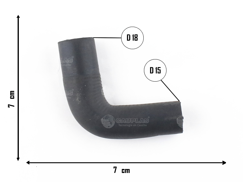 CAUPLAS MANGUERA RADIADOR DE ACEITE A TUBO RIGIDO CHEVROLET BLAZER S10  =YACO 3546