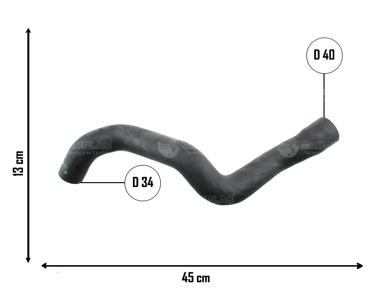 CAUPLAS MANGUERA RADIADOR INFERIOR ASTRA I ZAFIRA  =YACO 2301