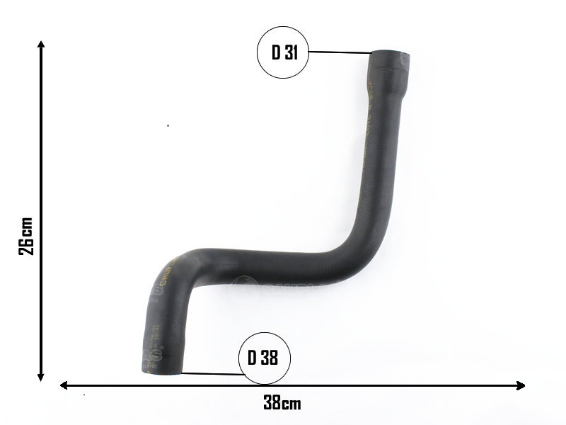 CAUPLAS MANGUERA RADIADOR INFERIOR CORSA II MONTANA I OEM:93366640  93383545 =YACO 3178