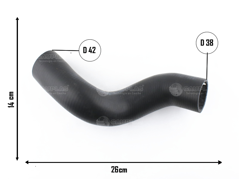 CAUPLAS MANGUERA INTERCOOLER SALIDA MERIVA  =YACO 3243