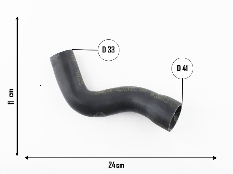 CAUPLAS MANGUERA RADIADOR SUPERIOR CHEVROLET CORSA II OEM:93383546 =YACO 2810