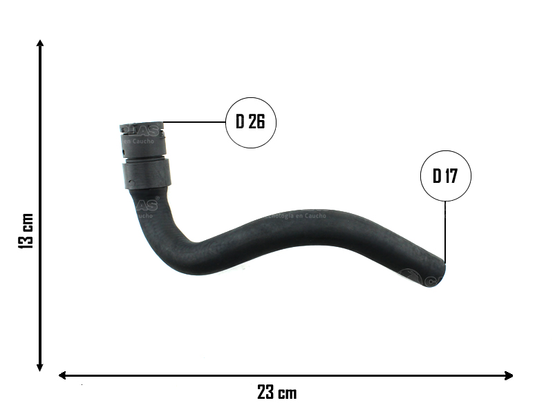CAUPLAS MANGUERA CALEFACTOR SALIDA CORSA II OEM:93383568  93399350 =YACO 3332