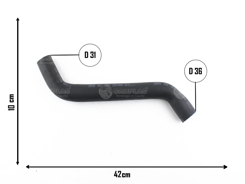 CAUPLAS MANGUERA RADIADOR INFERIOR SUZUKI FUN OEM:93260412 =YACO 2856