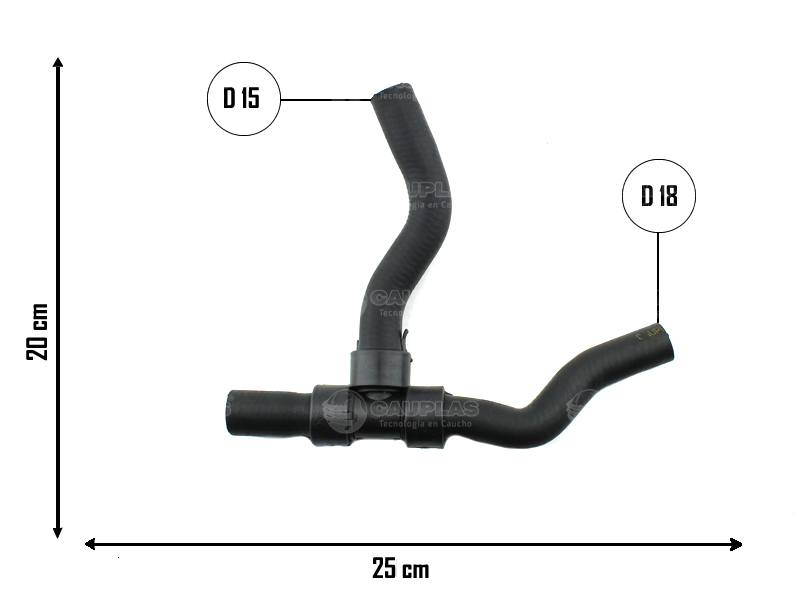 CAUPLAS MANGUERA CALEFACTOR SALIDA CORSA I =YACO 2763