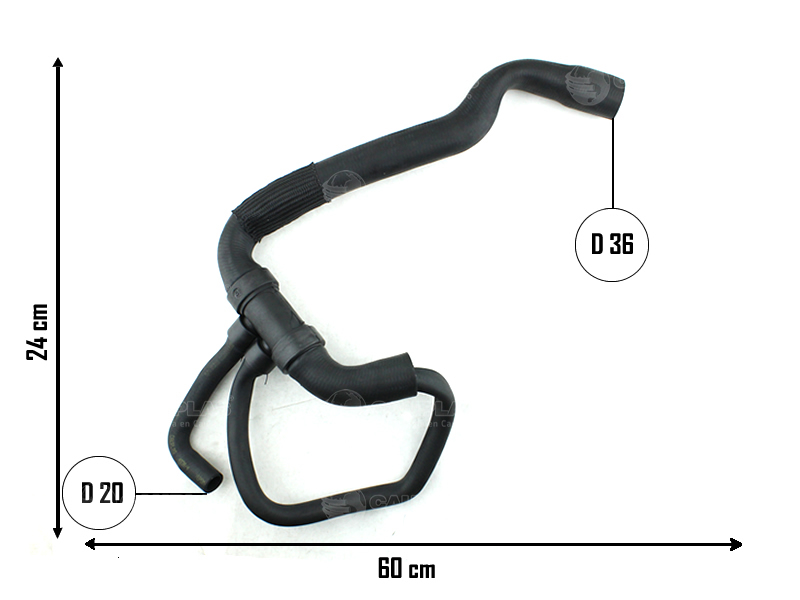 CAUPLAS MANGUERA RADIADOR INFERIOR GM S10 OEM:93217048 =YACO 2359