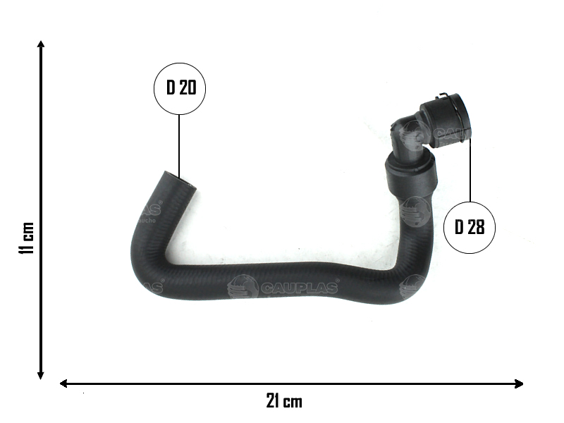 CAUPLAS MANGUERA CALEFACTOR ENTRADA MERIVA OEM:93399696 =YACO 3480