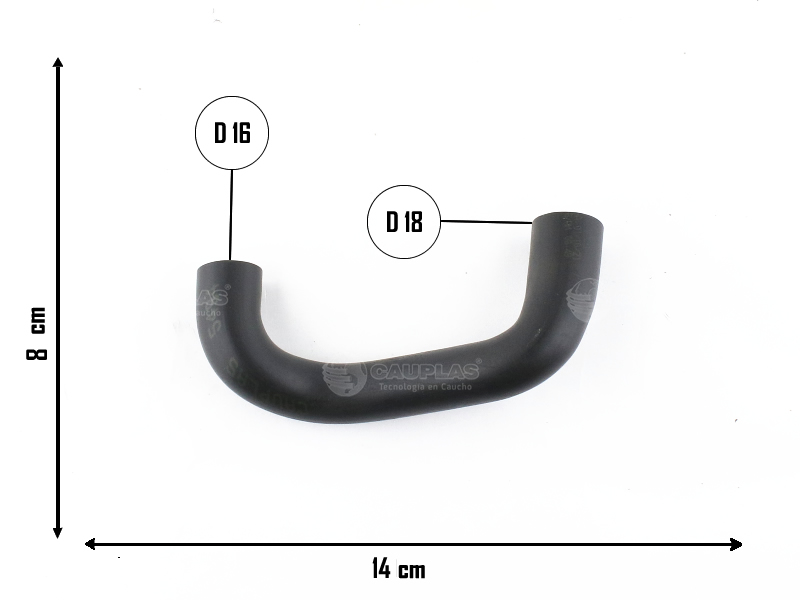 CAUPLAS MANGUERA DESCARGA DE GASES S10 BLAZER OEM:93354765 =YACO 4287/4308