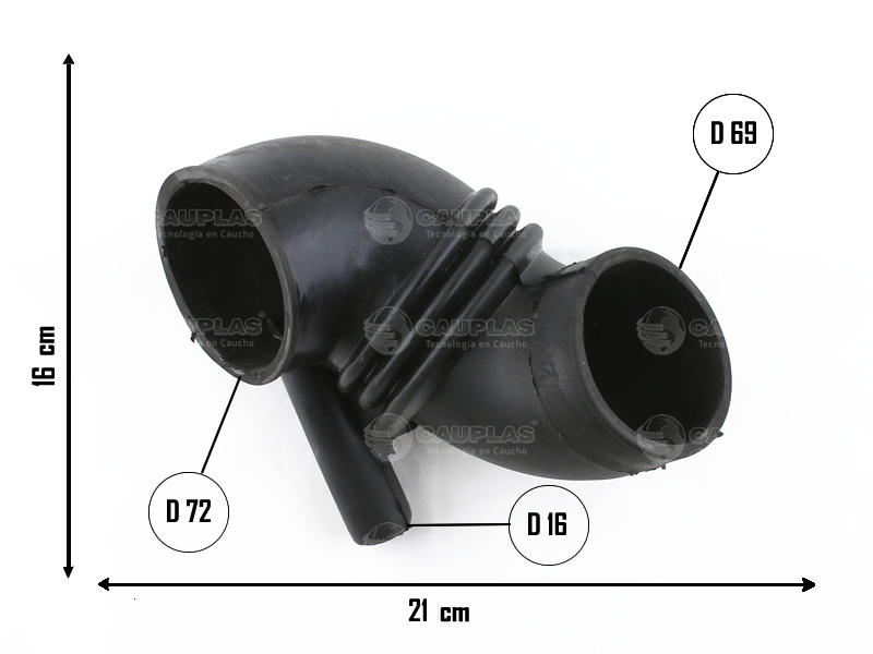 CAUPLAS MANGUERA TOMA DE AIRE GM S10 BLAZER OEM:93369687 9338328 =YACO 3778