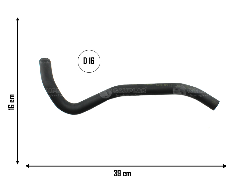 CAUPLAS MANGUERA CALEFACTOR SALIDA CHEVROLET AVEO OEM:95211458   96462337   96539591 =YACO 3981