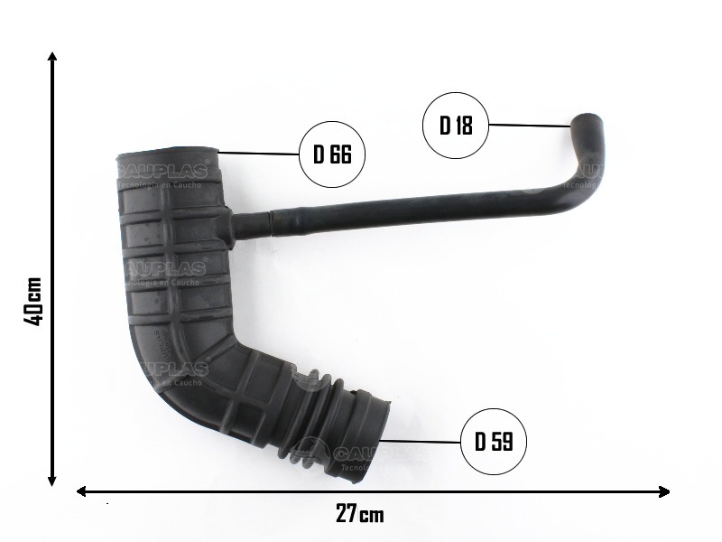 CAUPLAS MANGUERA TOMA DE AIRE VECTRA II OEM:93240118 =YACO 3774