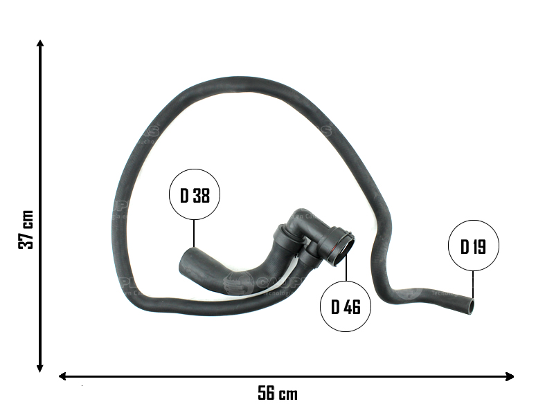 CAUPLAS MANGUERA RADIADOR INFERIOR CHEVROLET CRUZE OEM:96831560