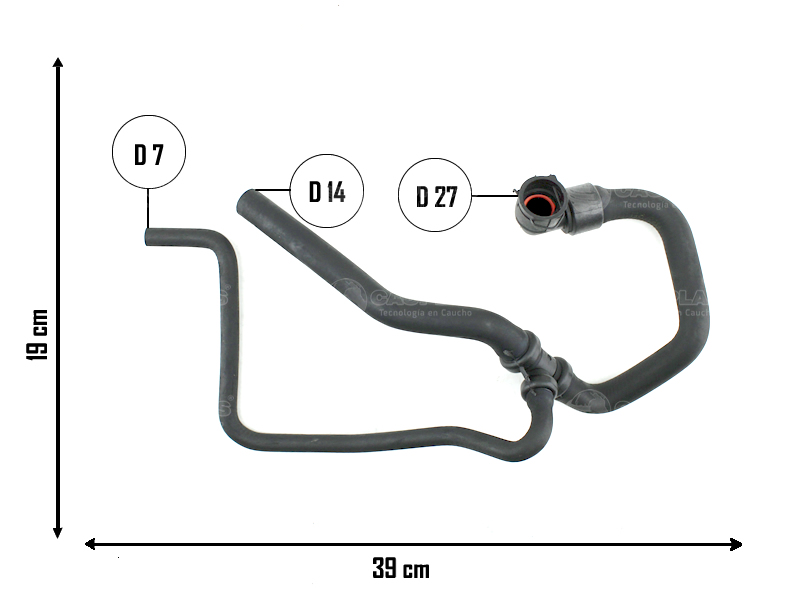 CAUPLAS MANGUERA CALEFACCION ENTRADA CHEVROLET MERIVA = YACO 3947