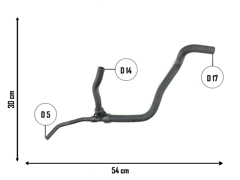 CAUPLAS MANGUERA CALEFACTOR ENTRADA CORSA I OEM:94704690  94706712 =YACO 3905