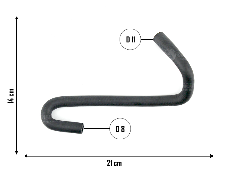 CAUPLAS MANGUERA VASO DE EXPANSION CHEVROLET AGILE OEM:52030884  94702807 =YACO 4165