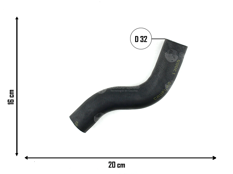 CAUPLAS MANGUERA RADIADOR SUPERIOR CHEVROLET AVEO OEM: 1124606