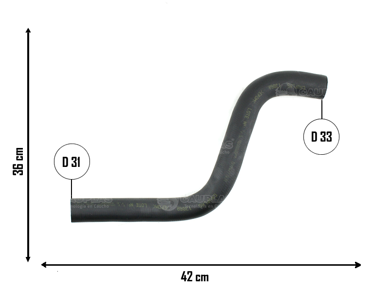 CAUPLAS MANGUERA RADIADOR INFERIOR CHEVROLET AVEO OEM:93811567