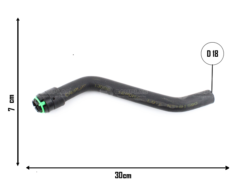 CAUPLAS MANGUERA CALEFACCION SALIDA CHEVROLET ASTRA II VECTRA III OEM:93372707 =YACO 4218