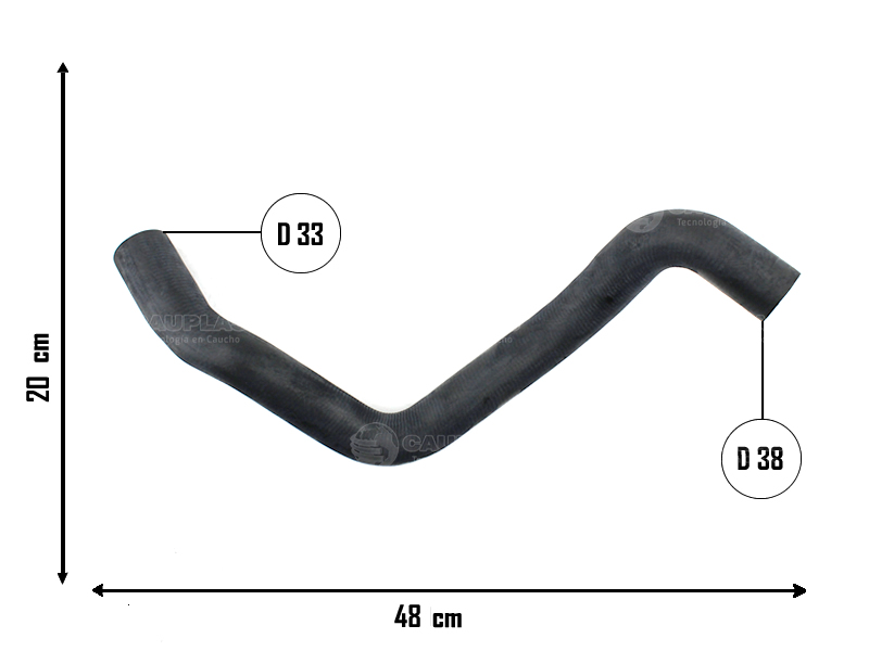 CAUPLAS MANGUERA RADIADOR INFERIOR CHEVROLET MERIVA OEM:93378132 =YACO 4339