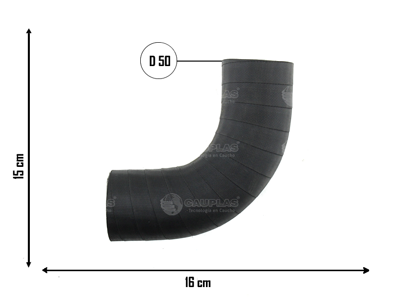 CAUPLAS MANGUERA CIRCULACION DE AIRE CHEVROLET S10 OEM:52051613 52056777 94779842 =YACO 4374
