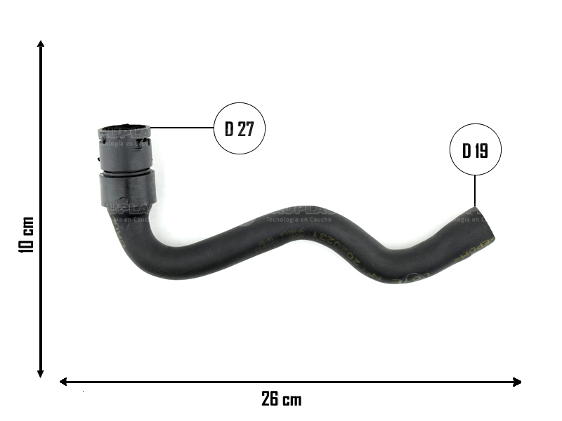 CAUPLAS MANGUERA CALEFACTOR SALIDA CHEVROLET CORSA II OEM:93378097 =YACO 4185