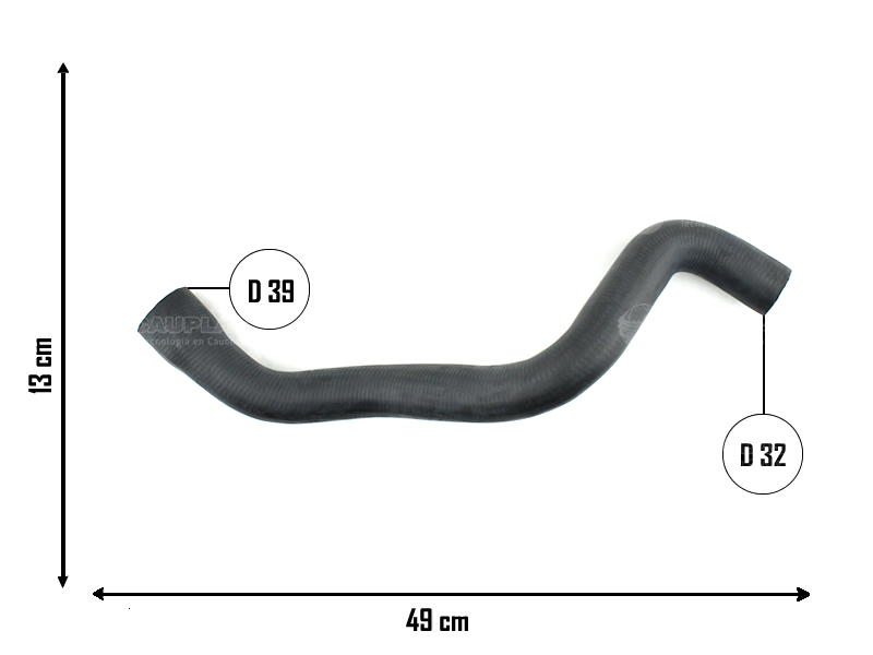 CAUPLAS MANGUERA RADIADOR INFERIOR CHEVROLET CORSA II MONTANA I OEM:93378133 =YACO 4351