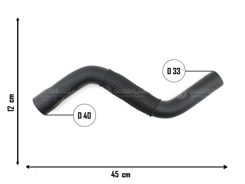 CAUPLAS MANGUERA RADIADOR INFERIOR CHEVROLET COBALT ONIX PRISMA SPIN OEM:94748534 94773689 =YACO 4232