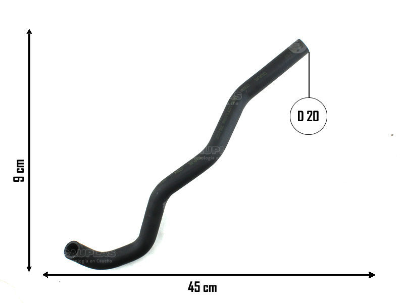 CAUPLAS MANGUERA VASO DE EXPANSION CHEVROLET SONIC OEM:96958201  96870767 =YACO 4215