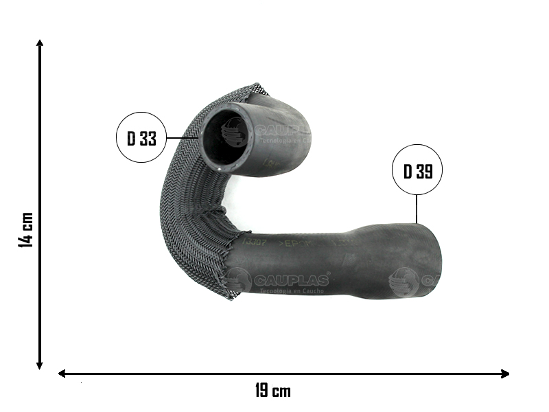 CAUPLAS MANGUERA RADIADOR INFERIOR CHEVROLET SONIC TRACKER OEM:96870763  96958199/195  96969574/8696 =YACO 4216