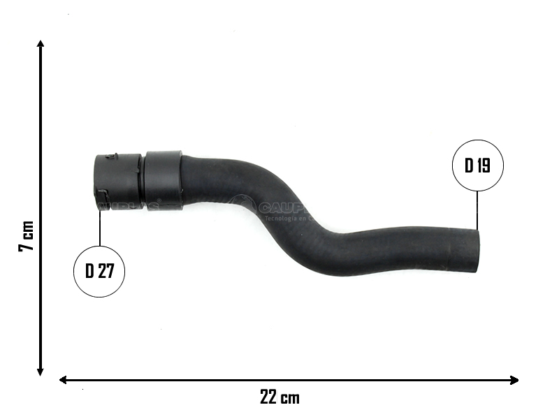 CAUPLAS MANGUERA CALEFACCION ENTRADA CHEVROLET SONIC AGILE = YACO 4245