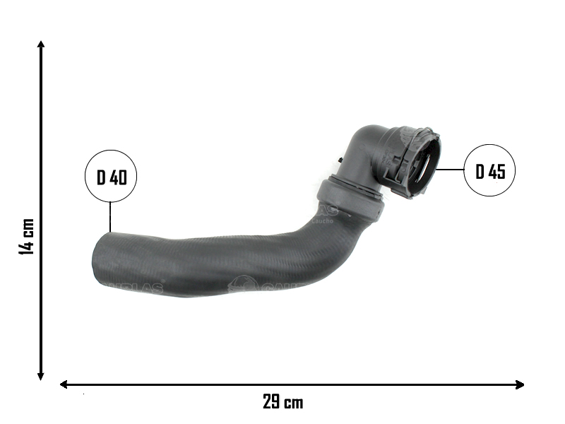 CAUPLAS MANGUERA RADIADOR INFERIOR CHEVROLET CRUZE OEM: 95390893  95390894  95459414  95962296