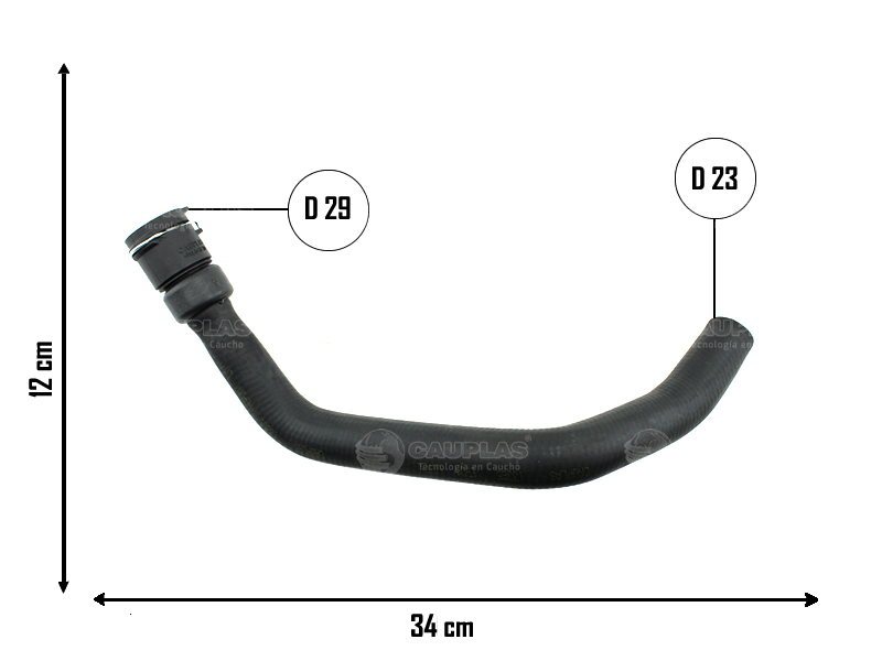 CAUPLAS MANGUERA CALEFACCION SALIDA CHEVROLET ONIX PRISMA OEM:94749541